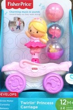 NIB Fisher-Price Twirlin' Princess Carriage Coach - Pink Toy Pull and Go Toy