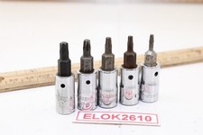 Snap-On TTX8E-TTX25E T8-T25 1/4" Drive 5 Piece Torx Bit Socket Driver Set USA