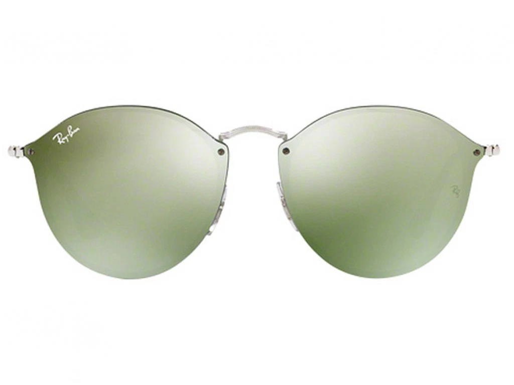 Ray Ban RB 3574N 003 30 Silver Frame Green Silver Mirror 59mm Lens