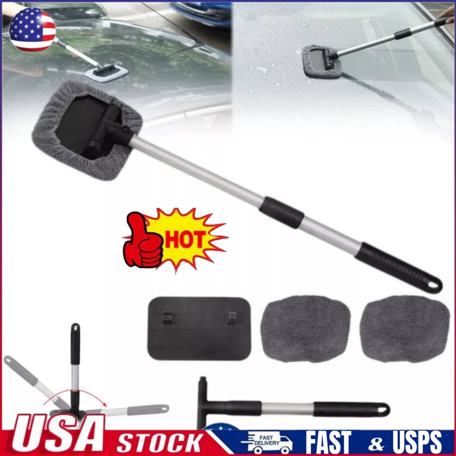 Car Windshield Cleaner Tool Set – Auto Window Cleaning Kit