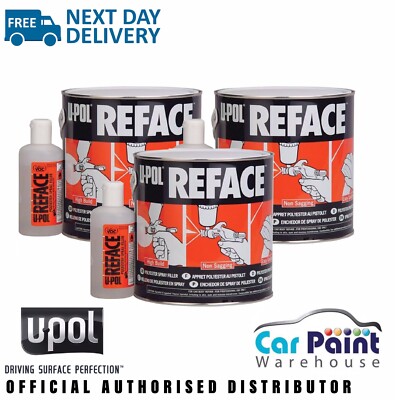 3 x UPOL Reface Polyester Sprühfüller 1L + Härter Kit kostenlose Lieferung am nächsten Tag