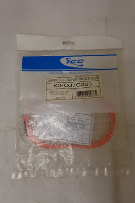 ICC Fiber Optic Patch Cord, Jumper, ST-ST, Simplex, MM, 62.5, 12.5um ICFOJ7C203