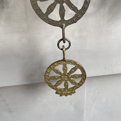 Byzantine Brass Cross 2 headed Eagles Wall Hanging Cndle Hldr VTG