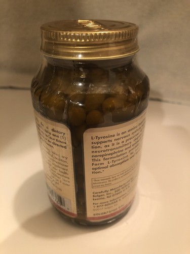 Solgar L-Tyrosine 500 mg, 100 Vegetable Capsules - Brain & Nervous System - Picture 6 of 6