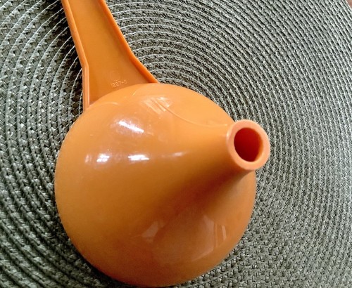 Vintage Tupperware Kitchen Funnel Hershey Kiss #1227, Harvest Orange