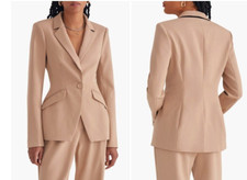 New 328 Favorite Daughter The Favorite Notch Collar Blazer In Beige. Size XL