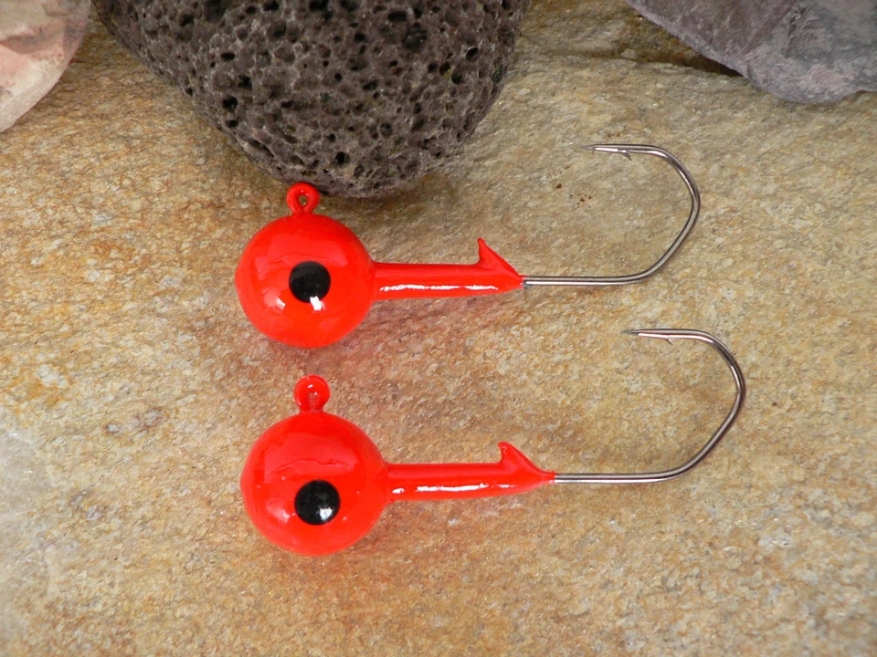 PACKUNG MIT 2 JIGKÖPFE JIG HAKEN PILKSYSTEM RAUBFISCH 10g BIS 42g