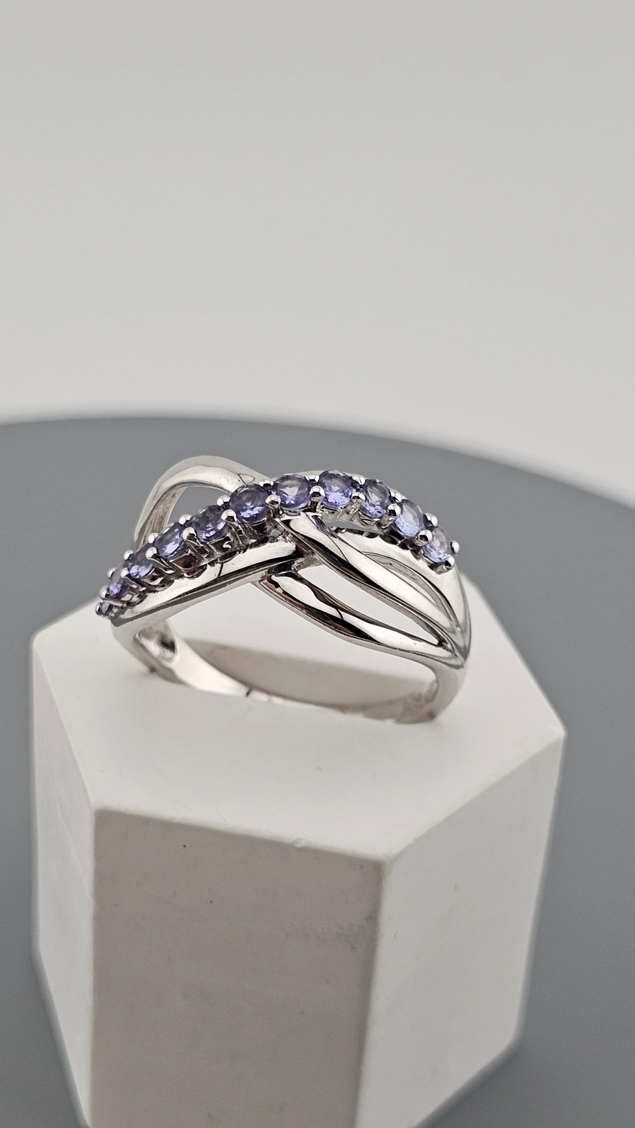 925 Sterling Silver Crossover Infinity Style Ring… - image 7