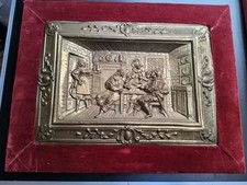 Mosiężna dekoracja ścienna antyczny historyzm ok. 19 wieku  