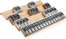 Bamboo Spice Rack Tray - Spice Drawer Organizer for Kitchen Cabinets Storage and