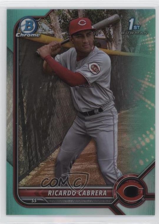 2022 Bowman Chrome Prospects Aqua Refractor 38/125 Ricardo Cabrera #BCP-158 uk2