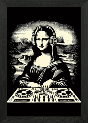 Mona Lisa DJ Gerahmtes Wandbild Poster Leinwanddruck Bild
