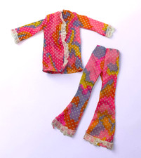 VTG 1970 Mego Barbie clone Maddie Mod 1719 Dynamite Dreams pajama set