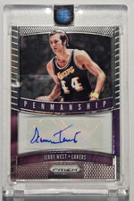 2019-20 PANINI PRIZM #PM-JWS JERRY WEST PENMANSHIP AUTOGRAPH