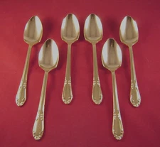 EVERBRITE EVS4G Gold Electroplate Stainless Flatware (6) Fruit Spoons Japan EXC