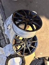 8x Mercedes Felgen W205 - schwarz lackiert - original silber - inkl. 4 Reifen