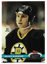RANDY BURRIDGE 1991-92 STADIUM CLUB CARD NEAR MINT+ CONDITION