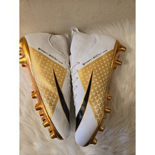 Men's Soccer Shoes High Top Soccer Cleats White  Gold Size EUR 39 US 7 UK 6