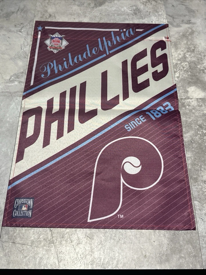 MLB Philadelphia Phillies Since 1883 Garden Flag 2 Sided Premium Yard Flag. - Image 2 of 2