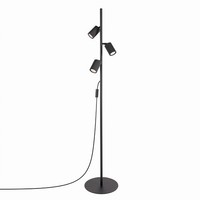 Stehlampe Verstellbar Aluminium Schwarz GU10 H:155 Cm Stehleuchte Wohnzimmer