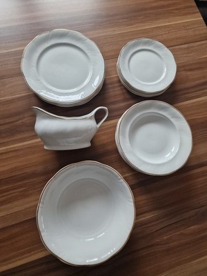 Bayreuth Gloria Exclusivserie 16 Teilig Weiß Mit Goldrand