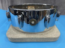 Gretsch anni 60 vintage distintivo tondo 14” cromato su ottone rullante guscio batteria con alette