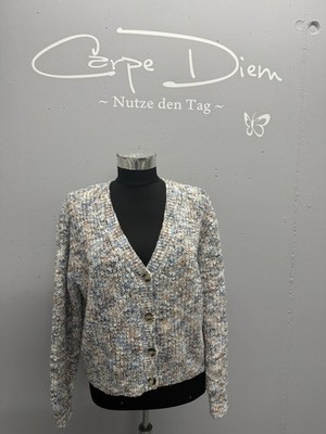 Splendid Strickjacke USA hellblau weiß hellblau mélange grober Strick XS NEU