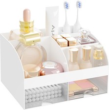 Bathroom Countertop Organizer, Toothbrush Holders for Bathroom, 6 Slots Toothpas