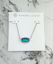 Kendra Scott Elisa Silver Necklace in London Blue December