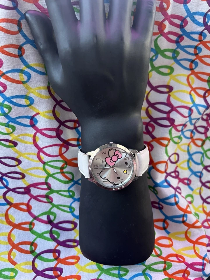 Модные часы Hello Kitty. Супер милый! Новый аккумулятор! Белая лента. - Изображение 2 из 4
