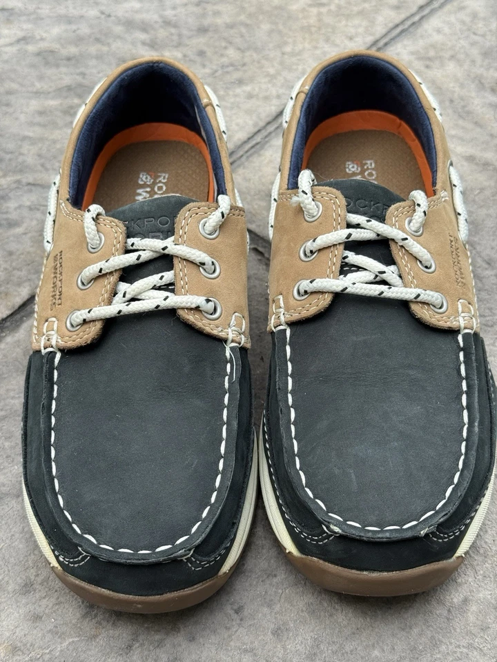 Zapatos Rockport Works para mujer club de vela barco azul sin usar, puntera de cuero con cordones 6,5 M Foto 4 de 4