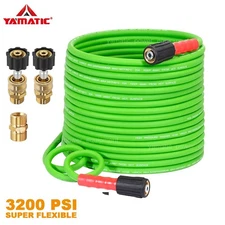 YAMATIC Flexible Pressure Washer Hose 1/4" Kink Resistant Power Washer Hose M22