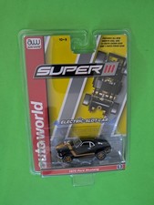 NEW Auto World SC413-1BLK Super III 1970 Ford Mustang Black HO Scale Slot Car