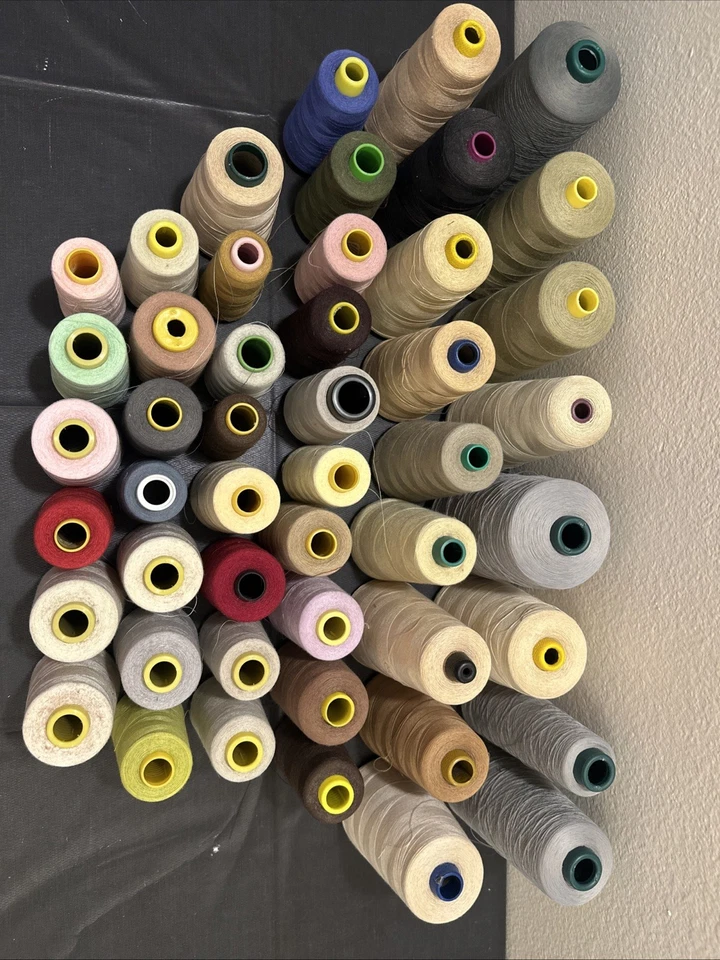 Lot Of 43 Sewing Thread Multi Colored Sized Spools Huge Bundle Large Rolls - Image 3 of 4