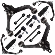 14x Front Ball Joint Tie Rod End Sway Bar End Control Arm For 02-04 Jeep Liberty