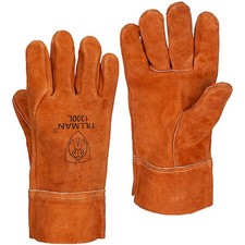 Tillman 1300 Unlined Heavyweight Split Cowhide MIG Welding Gloves, Large