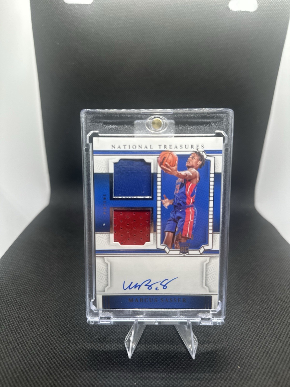 2023-24 Panini National Treasures Rookie Materials Autographs Dual Marcus Sasser
