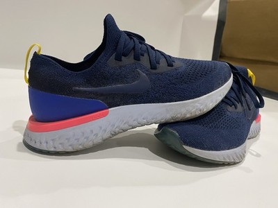 Nike Epic React Flyknit running shoes in the ''College Navy'' colorway- Size 7.5