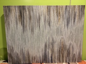 Abstract Horizontal Wall Art Print - Gray White Black Abstract Art