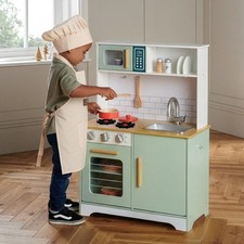 Wooden Corner Play Kitchen for Kids – Pretend Cooking Role Play Toy