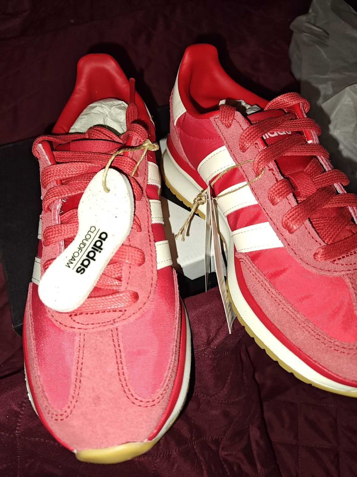 Size 6W - Adidas Run 70s 2.0 Pure Ruby Off White W thumbnail 2