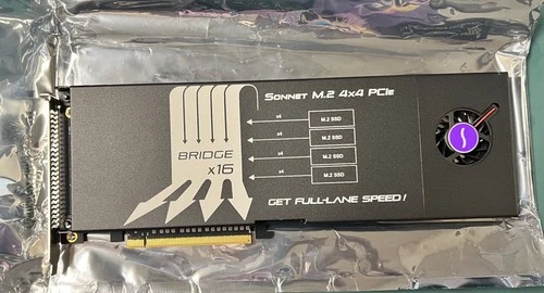 Sonnet M.2 4x4 PCIe Card for Apple 2019 Mac Pro
