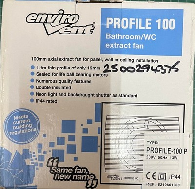 Envirovent Profile 100p Küchen- & Badventilator 230v