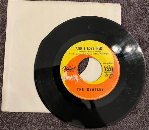 The Beatles - 45, 7" AND I LOVE HER, IF I FELL