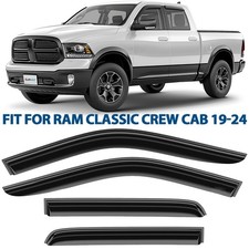 Side Window Deflectors Rain Guards for 2019-2024 Dodge Ram 1500 Classic Crew Cab