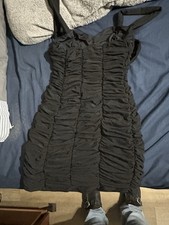 Black Mini Dress With Halter Tie Neck