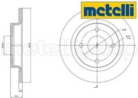 2X Bremsscheibe Metelli 23-1846C 2 Bremsscheiben Hinterachse Hinten FüR Ford