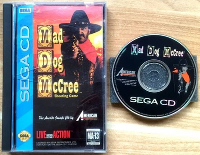 MAD DOG McCREE COMPLET BOÎTE (fêlée) NOTICE SEGA MEGA CD NTSC USA CIB OVP game - Photo 1/4