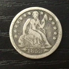 1853 Seated Liberty Silver Dime, VF. LIBERTY! A57