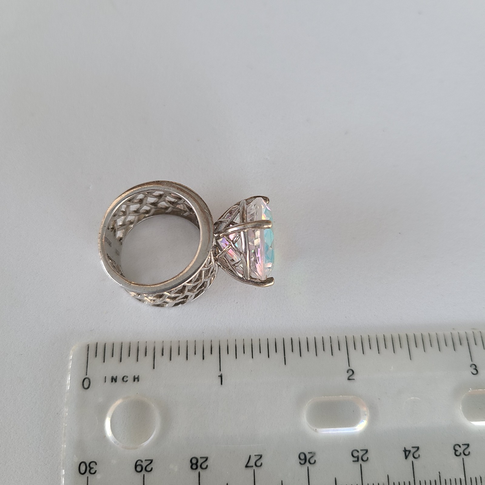 STS Huge Sterling Silver Statement Ring  Aurora B… - image 14